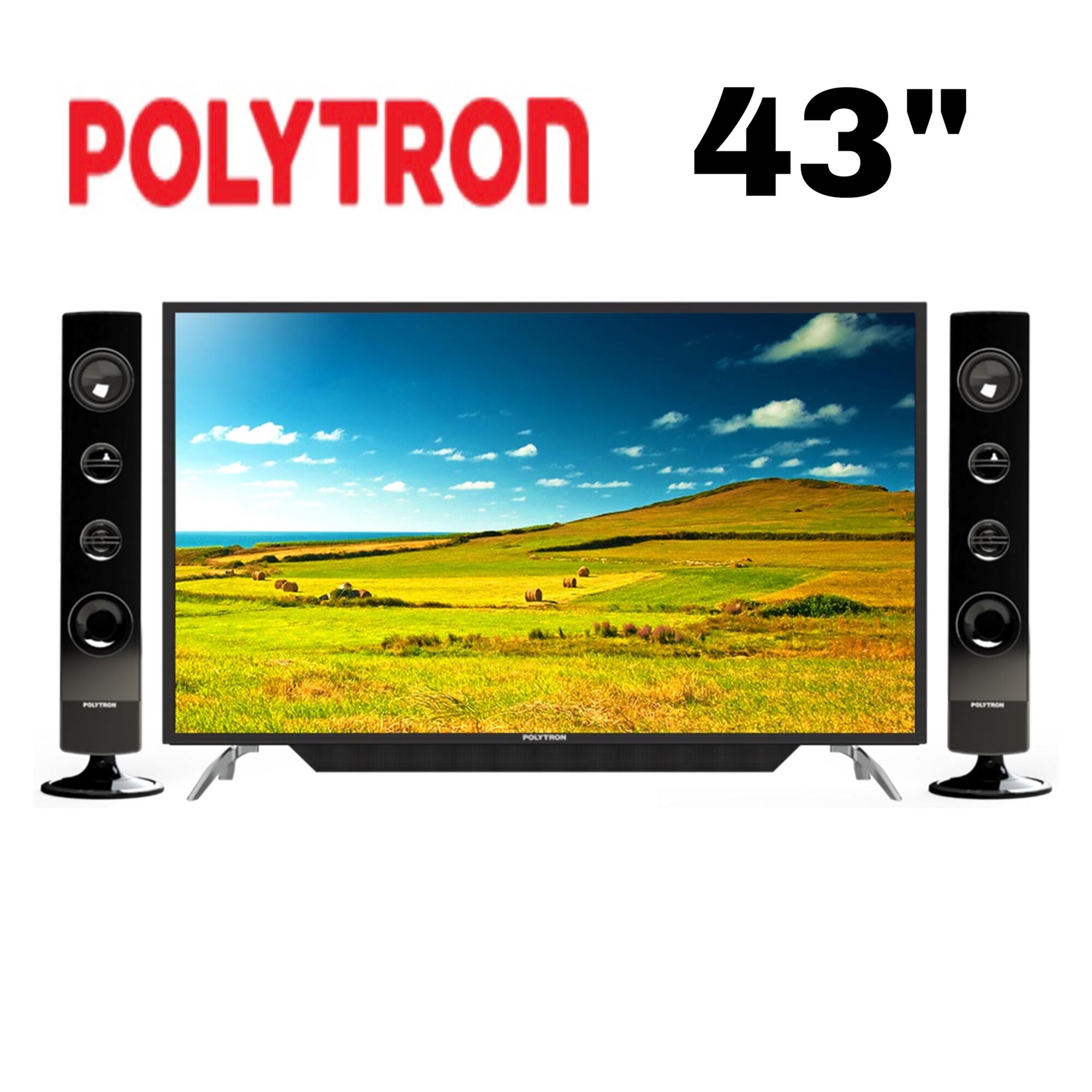 speaker tower polytron 43 inch