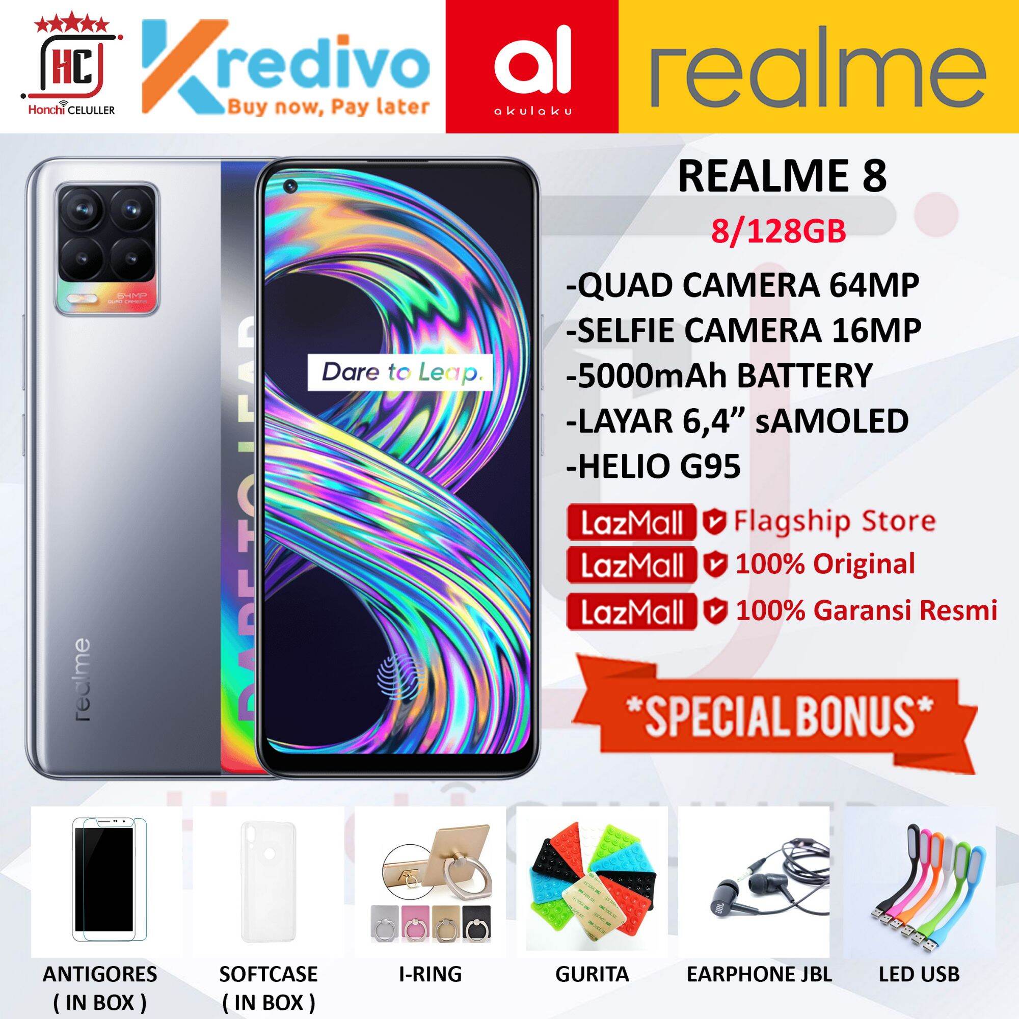 REALME 8 RAM 8GB ROM 128GB 8/128GB GARANSI RESMI REALME INDONESIA Giá 2,399,000 Đồng*Miễn phí vận chuyển
