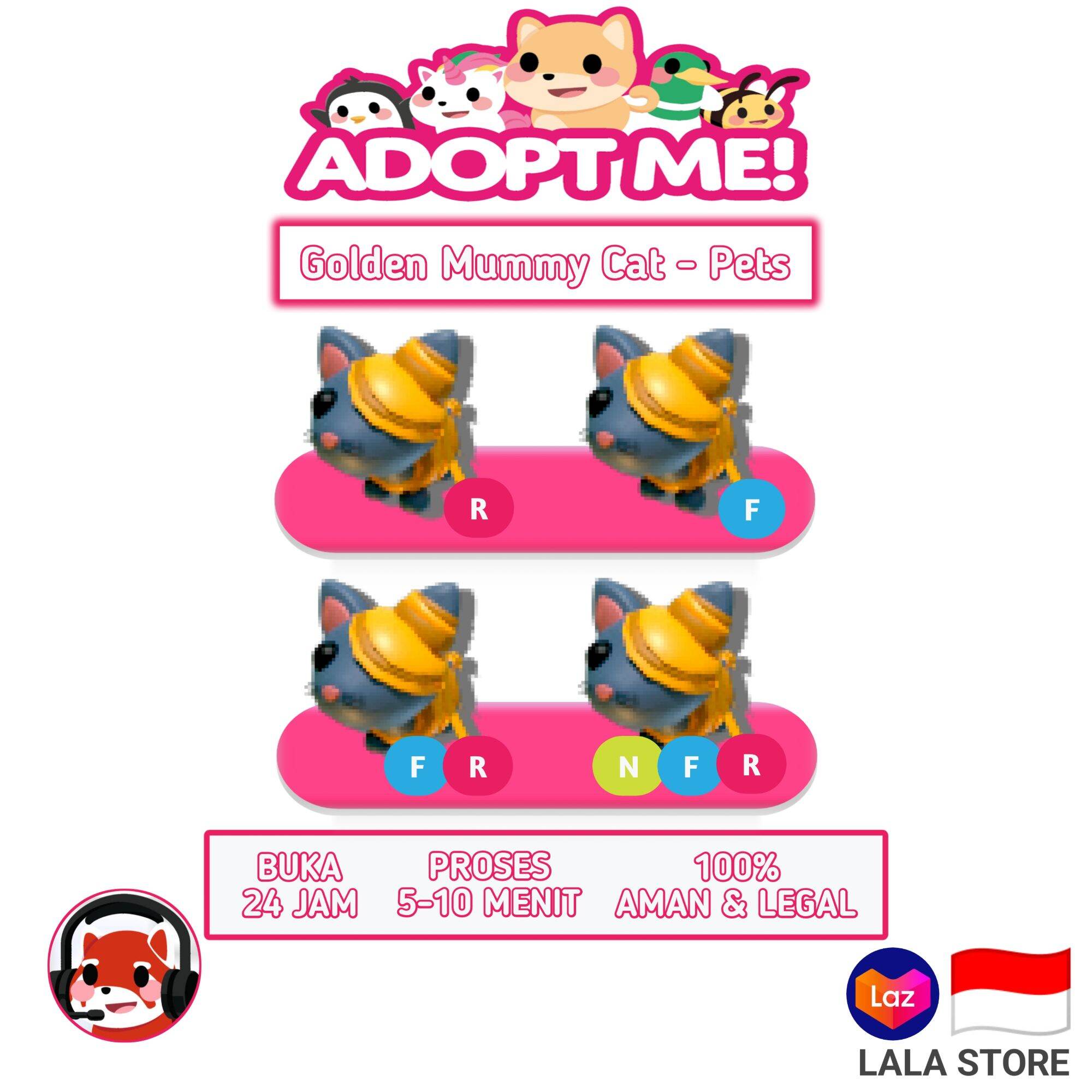 Adopt Me Golden Mummy Cat Roblox Lazada Indonesia