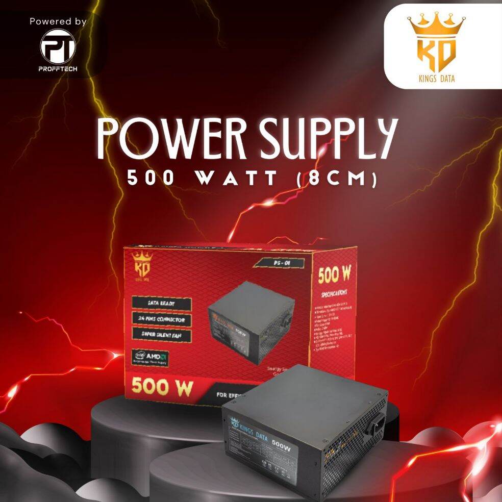 Power supply CPU 500watt PSU box standard include power cable Harga 150,000 rupiah*Gratis Ongkir