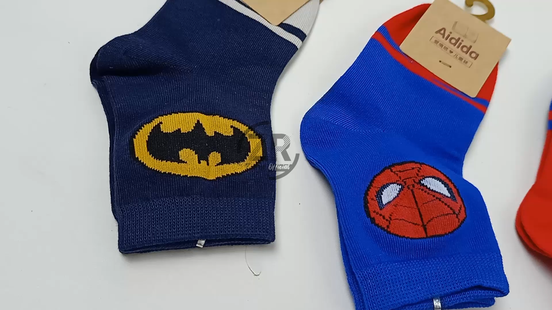 Kaos kaki Anak Laki-Laki Sekolah TK SD SMP Karakter SUPERHERO Spiderman Captain America Superman Kaus Kaki Pendek Cewe Cowo KKA