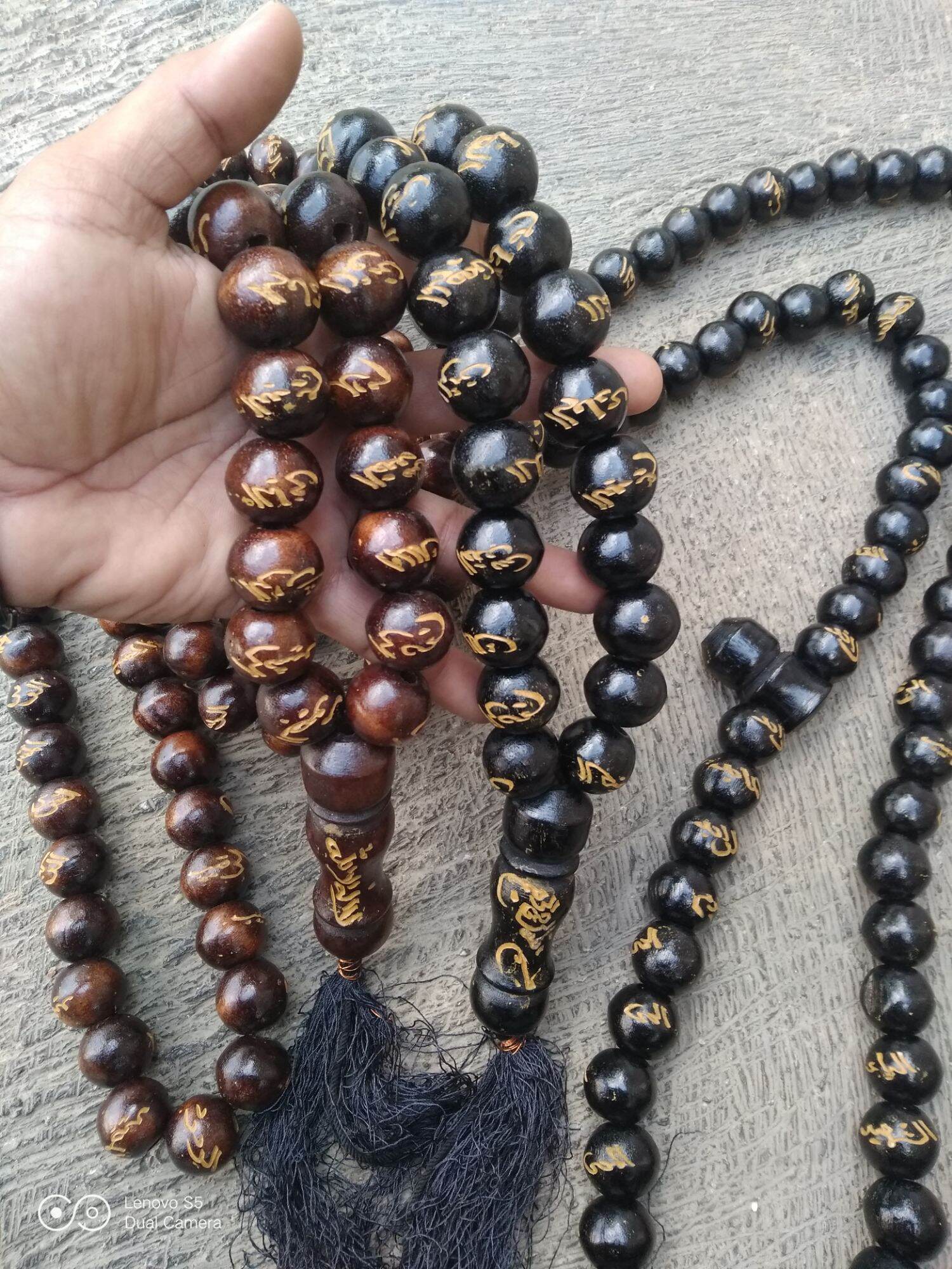 tasbih jumbo 20 mm ukir lafadz Asmaul husna tasbih koleksi hiasan dinding antik