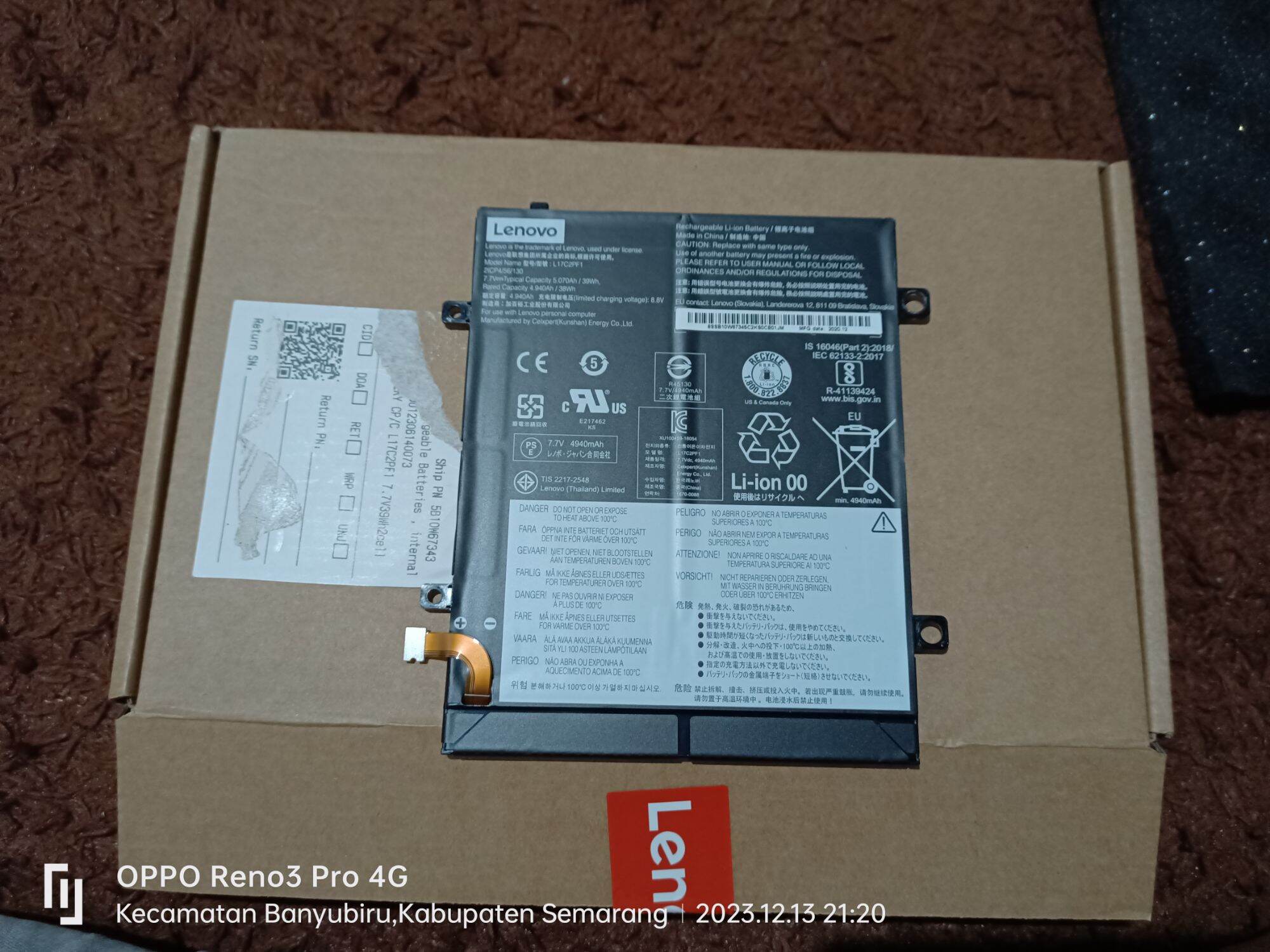 Battery Laptop Lenovo Ideapad D330 D330-10IGM L17M2PF2 L17C2PF1 ...