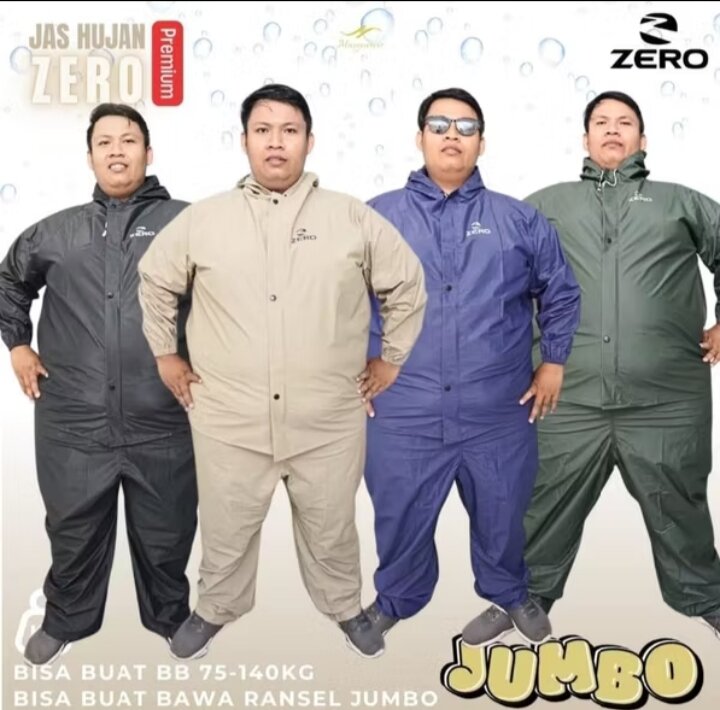 Big Size Raincoat, Jumbo Size, Thick Raincoat, Pvc Material, Anti-Seepage Harga 15,985 rupiah*Gratis Ongkir