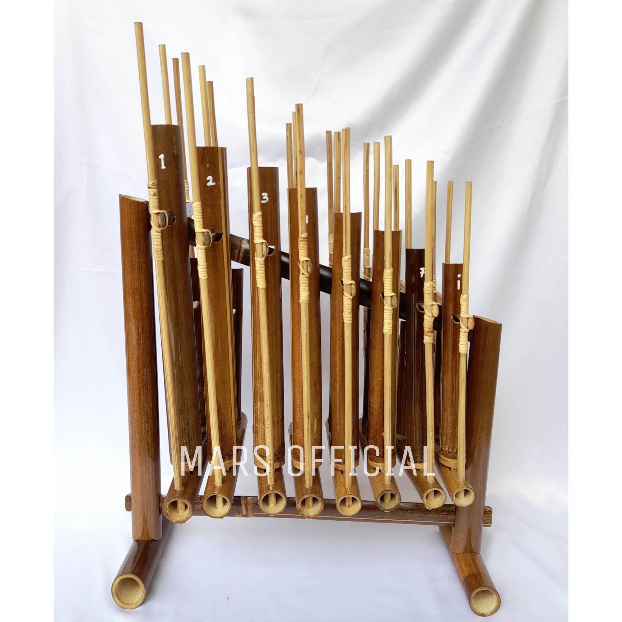 Angklung Bambu Hitam 8 Nada Ukuran sedang | Lazada Indonesia