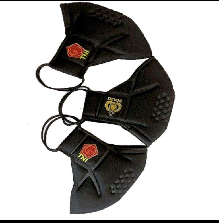 Cheap Tomo Masks with Plain Black Tni and Police Logos and Other Logos, Life Mask Harga 15,500 rupiah*Gratis Ongkir