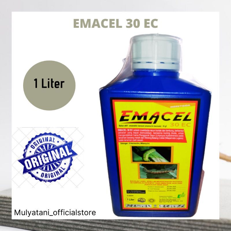 Emacel Insektisida 30 EC 1 Liter Original Kemasan Pabrik FREE KAOS EMACEL Harga 316,800 rupiah*Gratis Ongkir