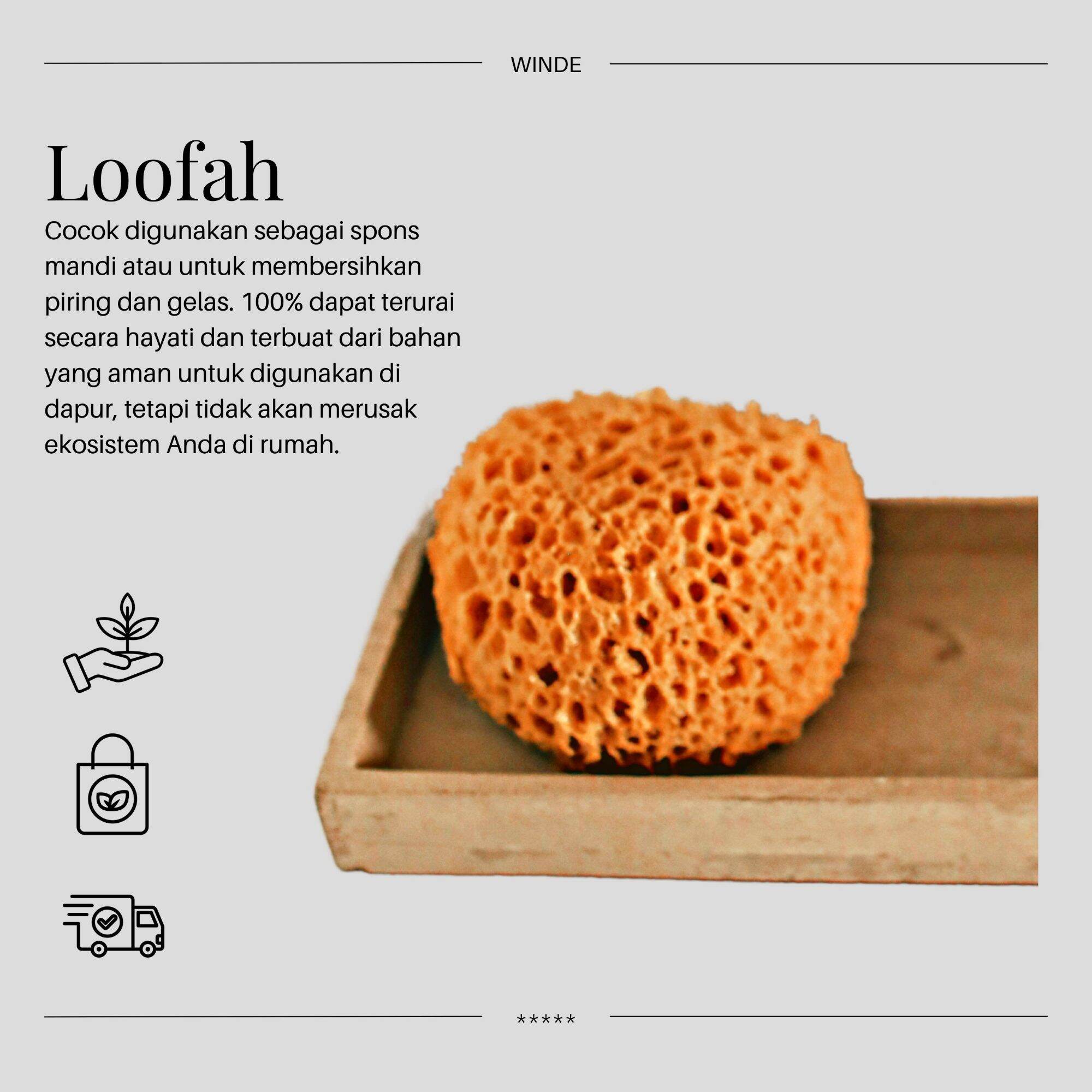 Loofah Bath Sponge / Spons Mandi Loofah Exofoliator Serat Gambas