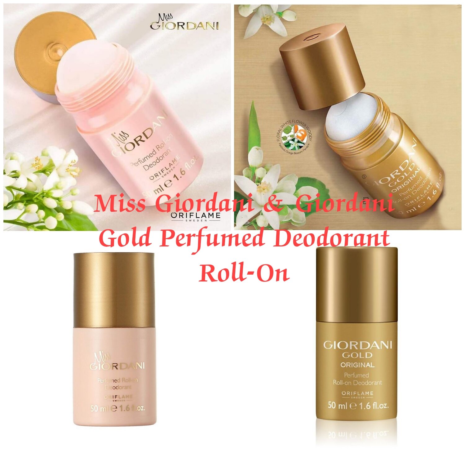 Giordani Gold Original Miss Giordani Perfumed Roll On Deodorant