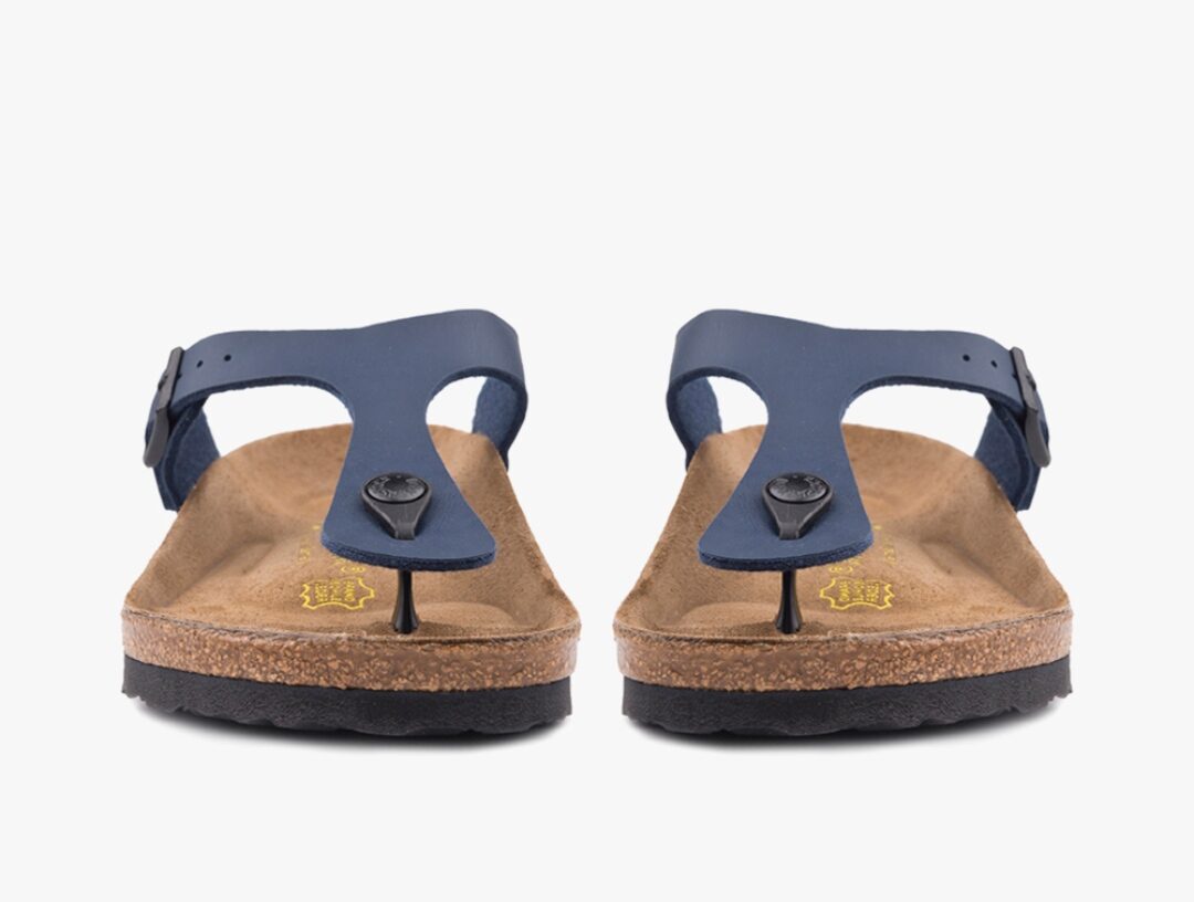 birkenstock gizeh blue leather