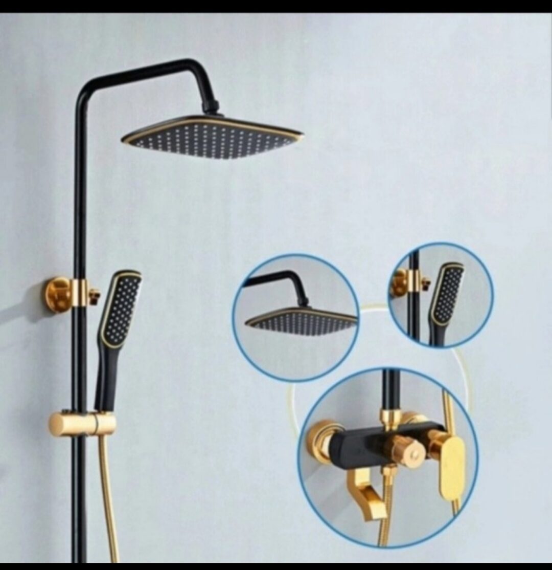 SHOWER TIANG PANAS DINGING BLACK GOLD / SHOWER MANDI Lazada Indonesia
