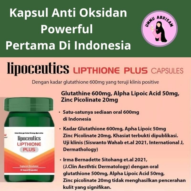 lipoceutics glutathione Jual Glutaxanthine Lipoceutics Suplement Pencerah Kulit Glutathione 600mg  Astaxanthine 4mg isi 30 Kapsul main image 1