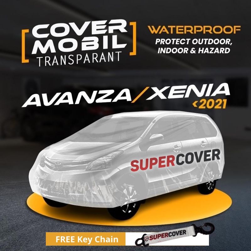 SUPERCOVER - Sarung Mobil Plastik Toyota Avanza Cover Body Plastic Transparant Waterproof Daihatsu Xenia Anti Air Selimut Pelindung Penutuh Harga 93,840 rupiah*Gratis Ongkir