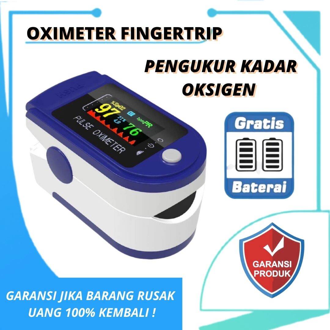 [BERGARANSI] Fingertrip Pulse Oxymeter Oximeter spo2 Alat Ukur Detak ...