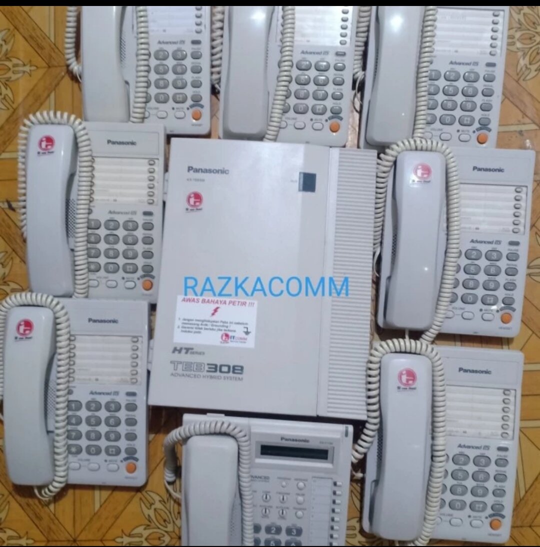 Paket Pabx Panasonic 3 line 8 ext +8 unit Telepon Harga 2,300,000 Ringgit*Penghantaran Percuma
