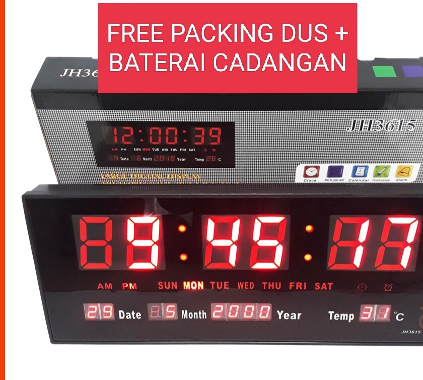JAM DINDING LED DIGITAL 3615 / JAM DINDING LISTRIK DIGITAL