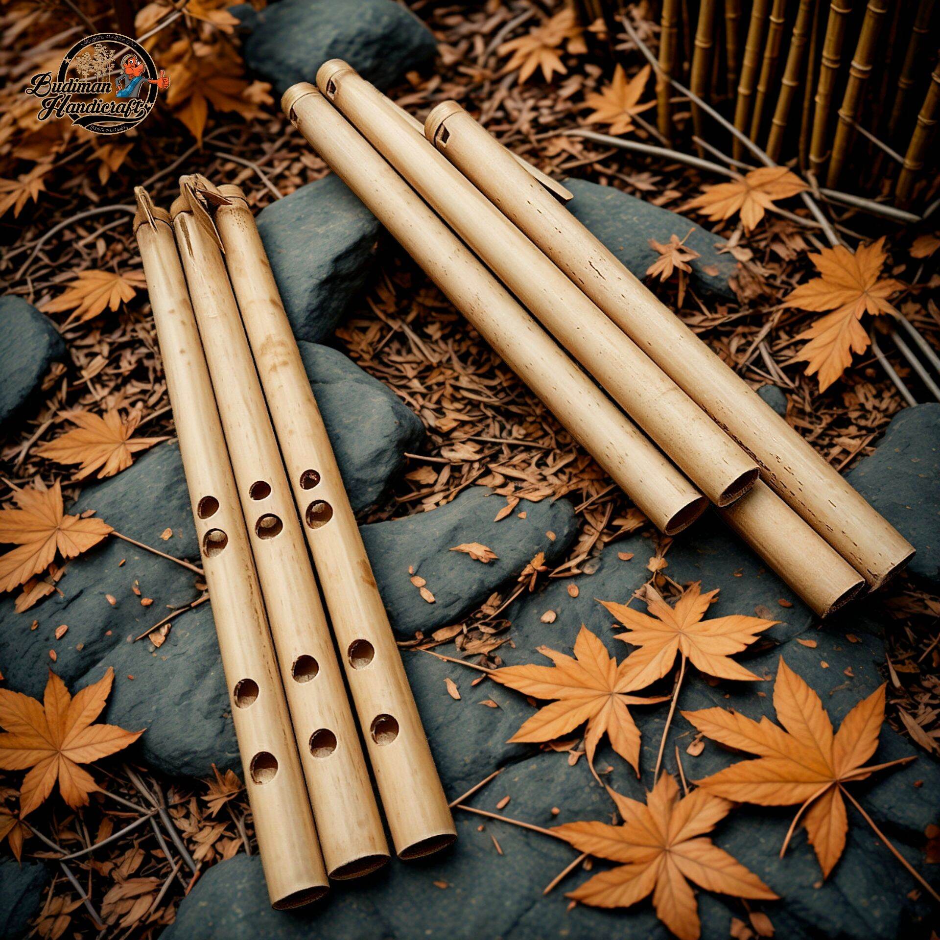 Seruling/Suling Bambu Sunda Lubang 4 Ukuran ±32cm Pentatonis