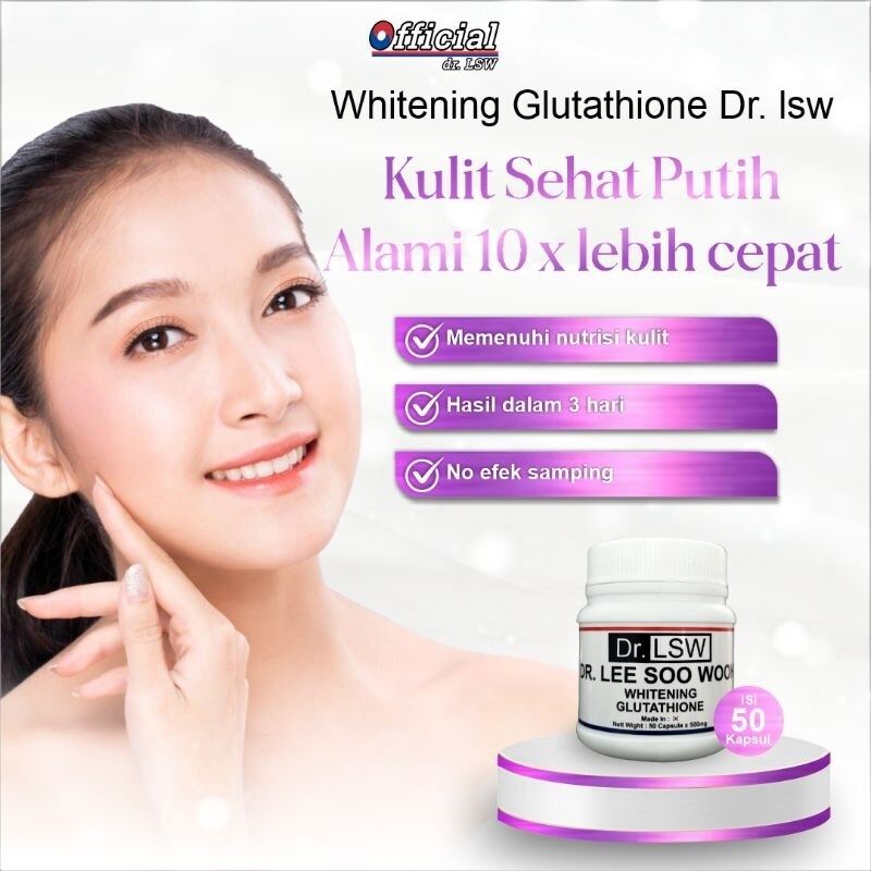 PEMUTIH KULIT BADAN/WAJAH DR LSW WHITENING GLUTATHIONE