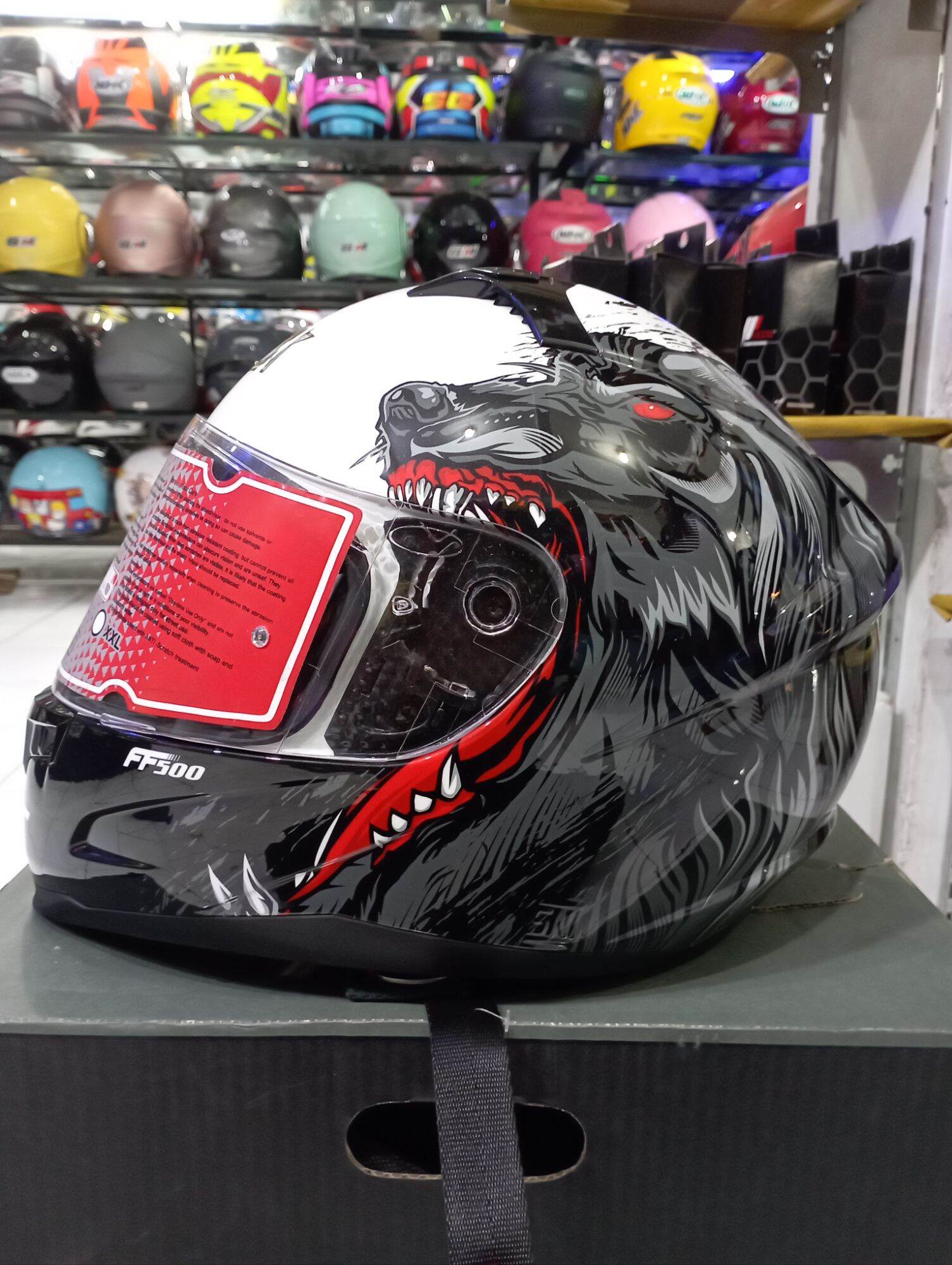HELM RSV FF500 MOTIF WOLF SNI DOT FULLFACE Harga 750,000 rupiah*Gratis Ongkir