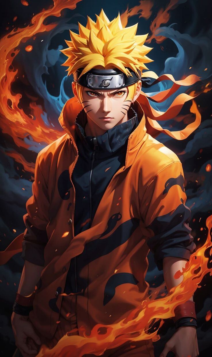 POSTER CETAK NARUTO API UKURAN JUMBO 100 X 70 CM/ Hiasan Dinding