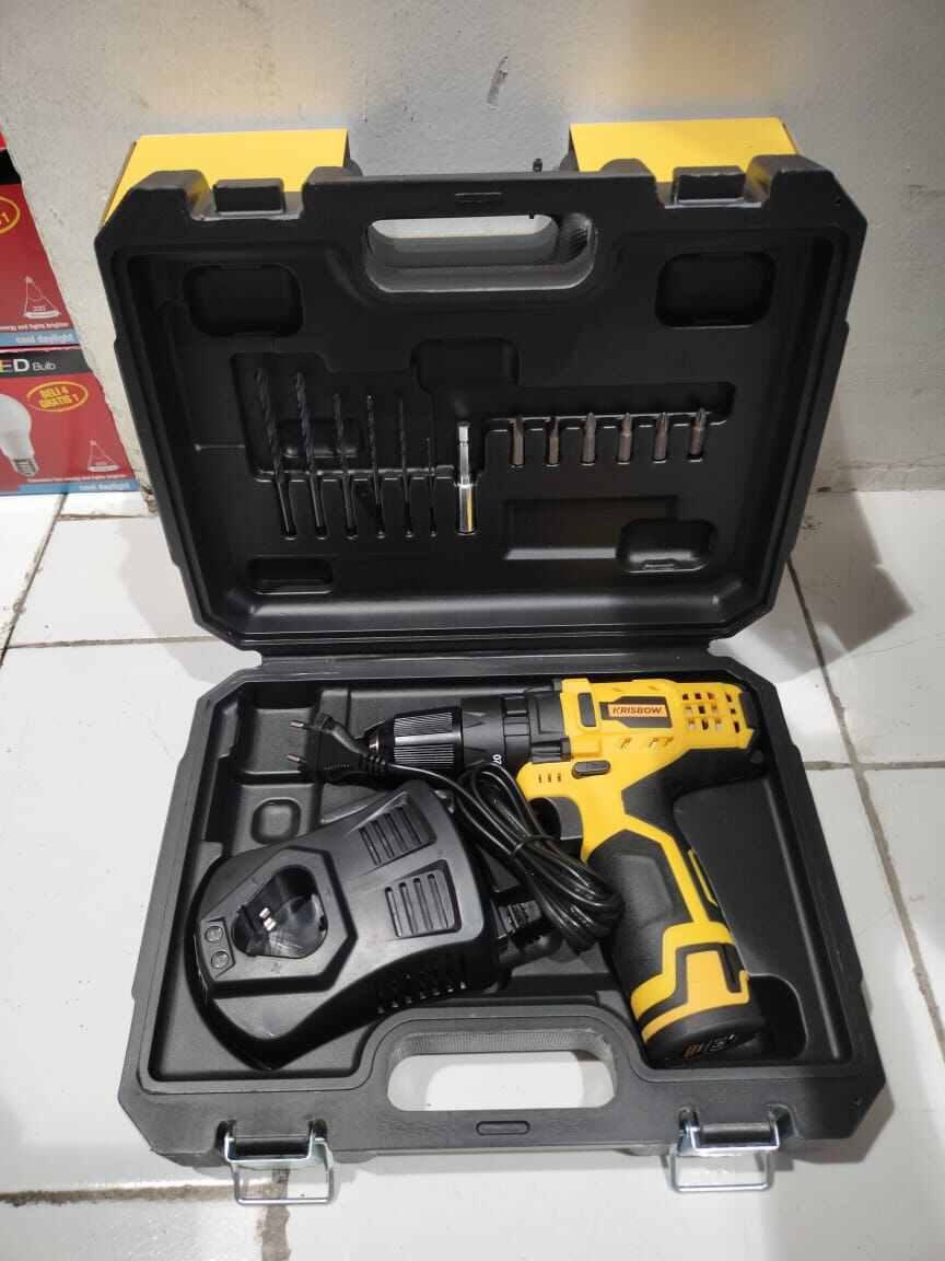 Krisbow Mesin Bor Cordless Impact Drill Mm V Lazada Indonesia