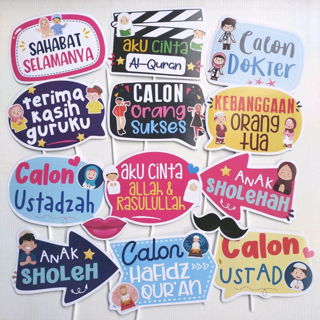 PROPS PHOTO BOOTH TEMA ANAK MUSLIM | Lazada Indonesia