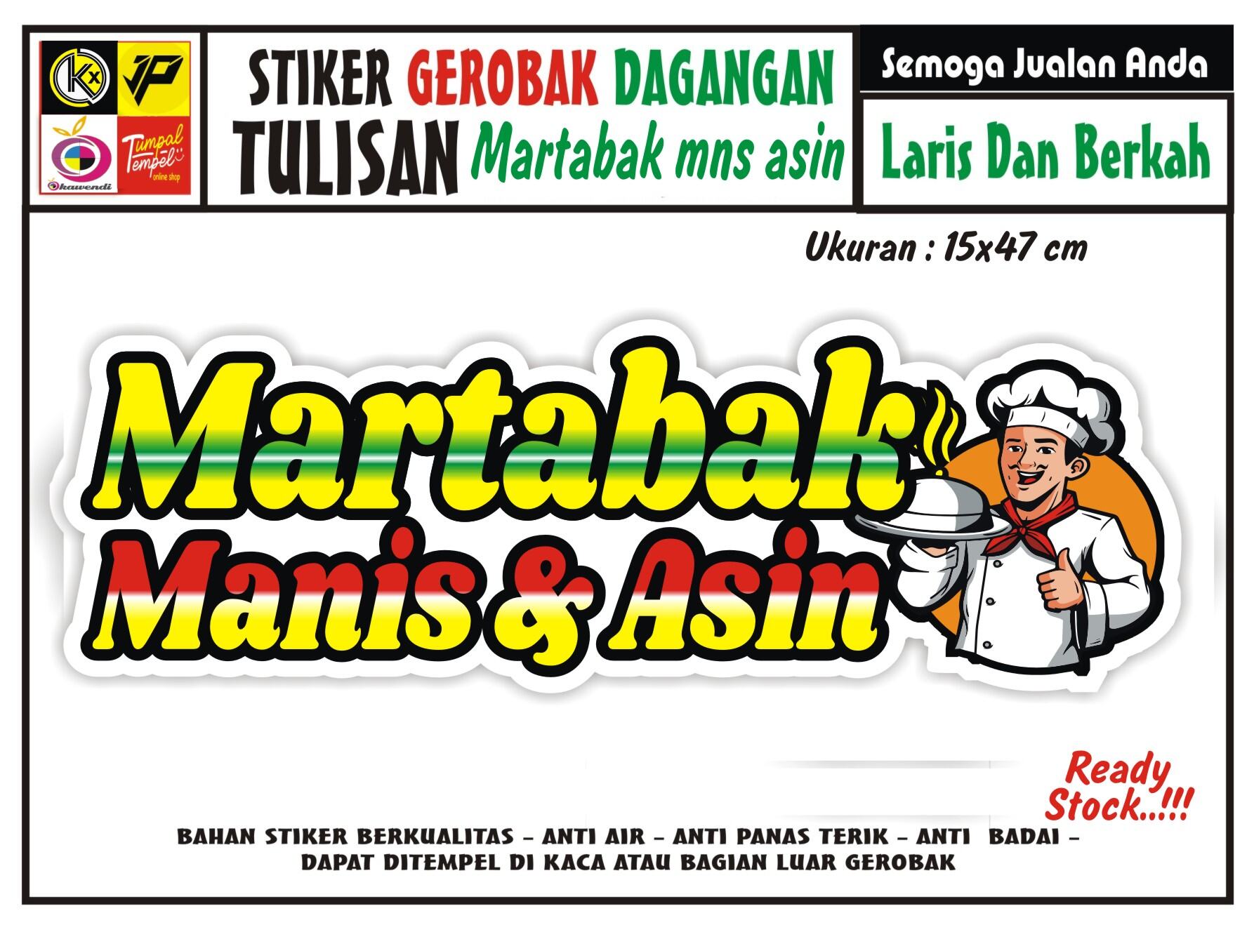 Stiker Kaca Gerobak Tulisan Martabak Full Colour Lazada Indonesia