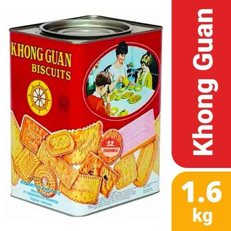 BISKUIT KHONG segi merah 1600gr. biskuit lebaran