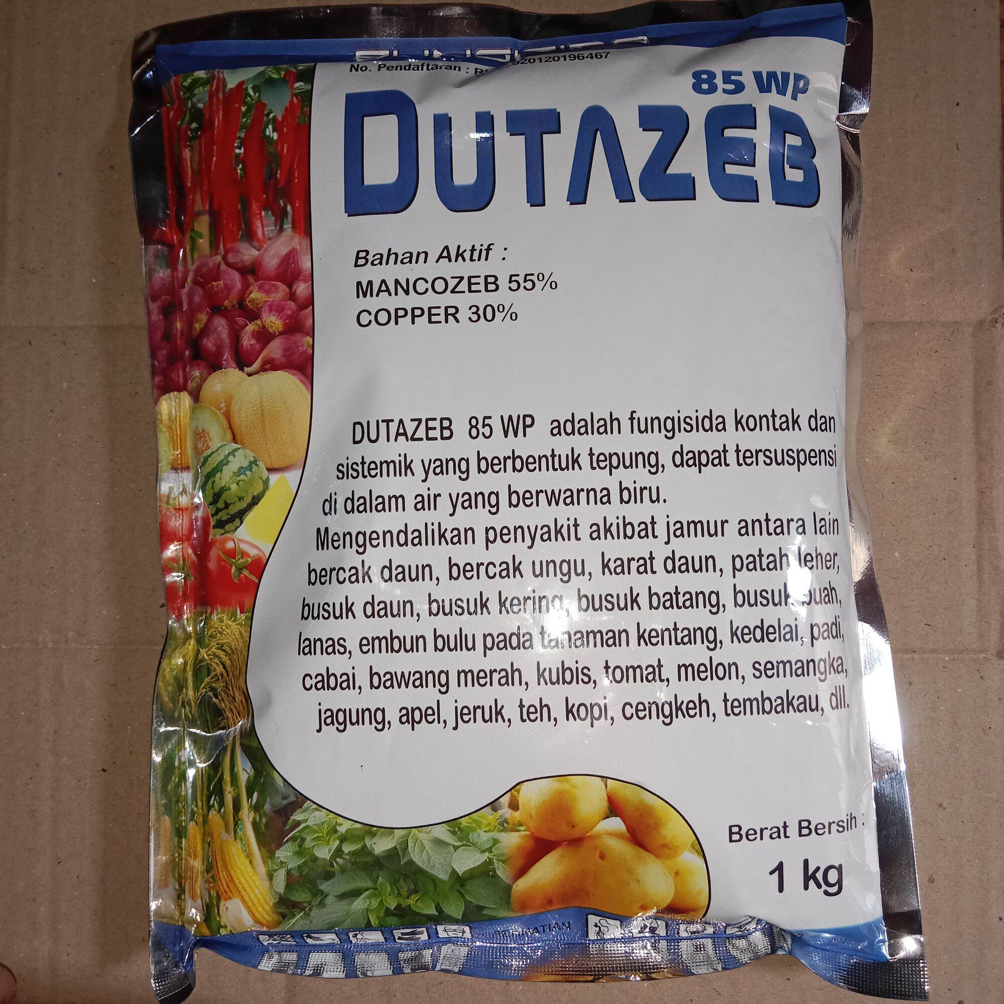 Fungisida Kontak Sistemik DUTAZEB 85WP. Bahan Aktif Mancozeb + Copper