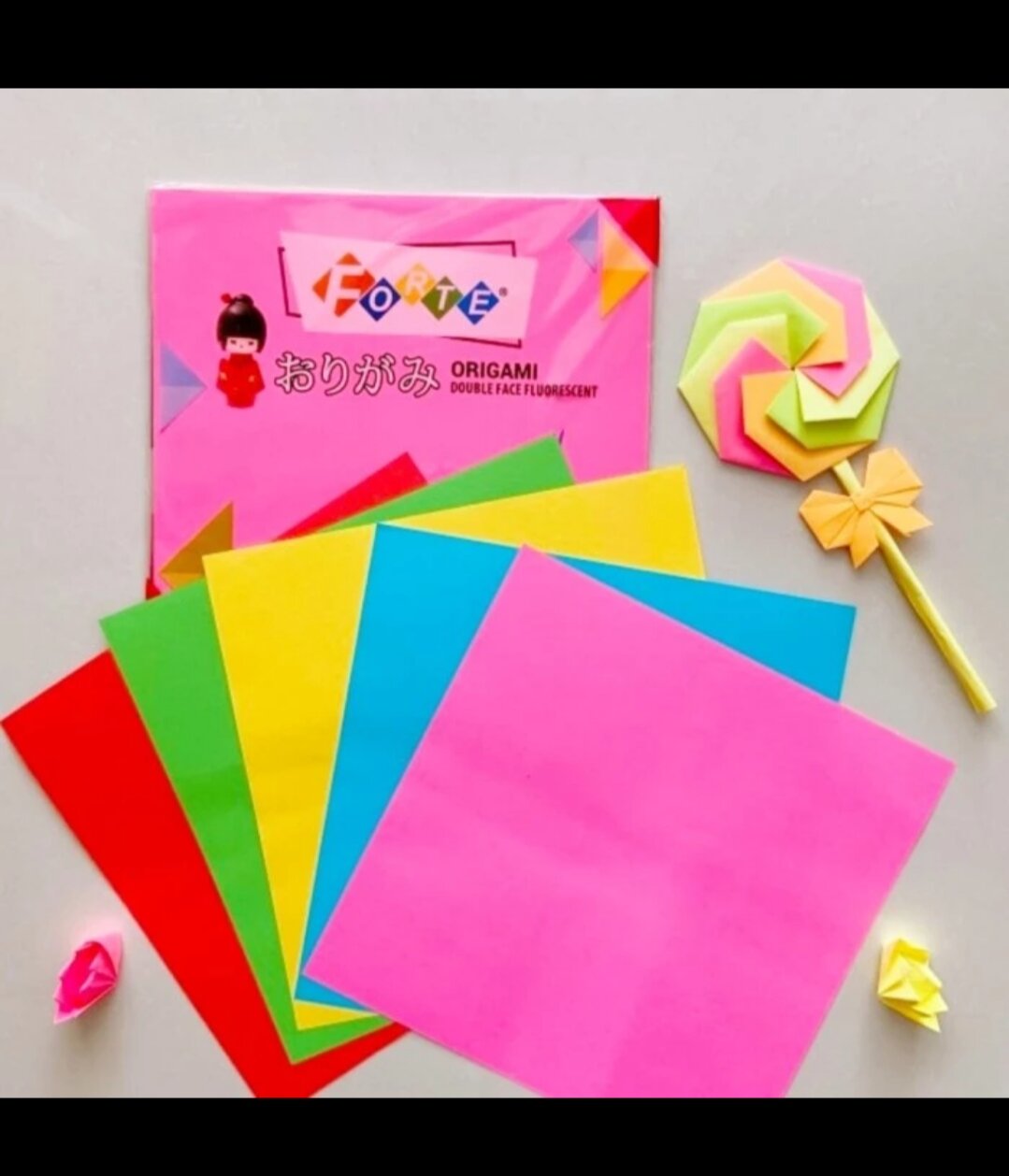 kertas lipat origami forte dua sisi ukuran 20x20 isi 25 lembar | Lazada ...