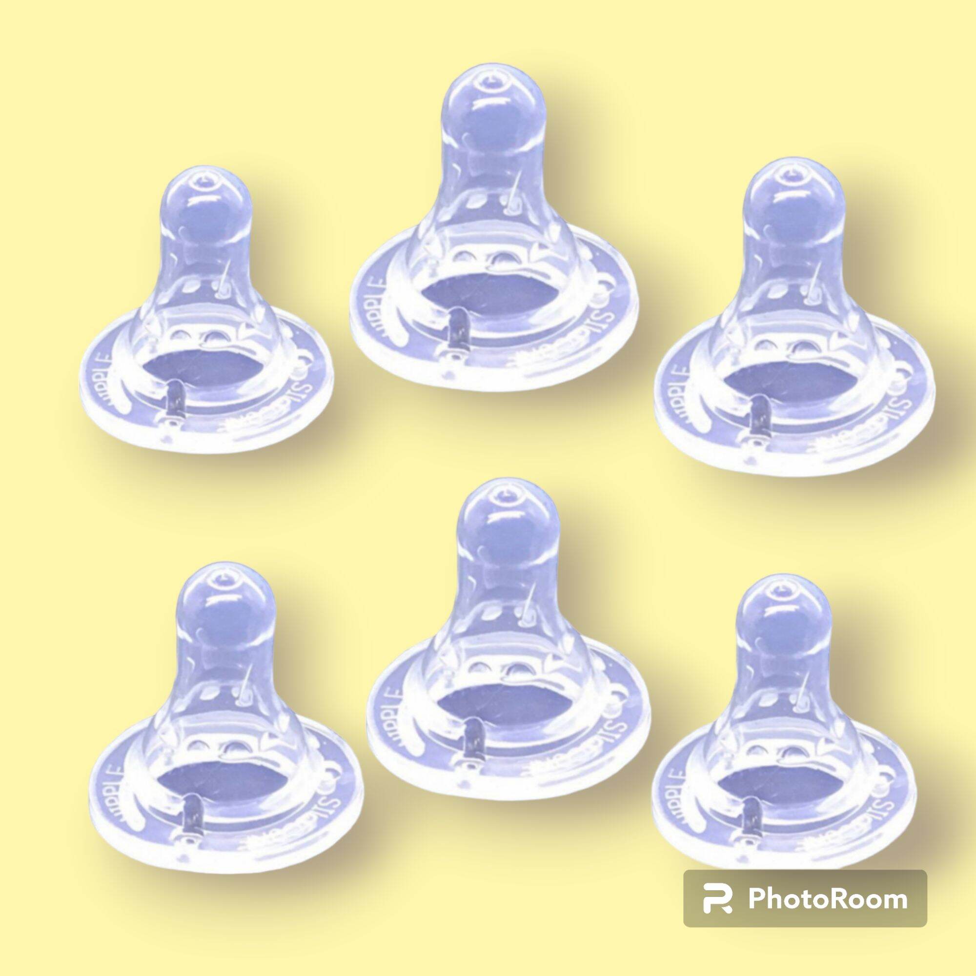 6 Pcs karet dot bulat reguler pretty baby ukuran S M dan L untuk botol susu leher standar
