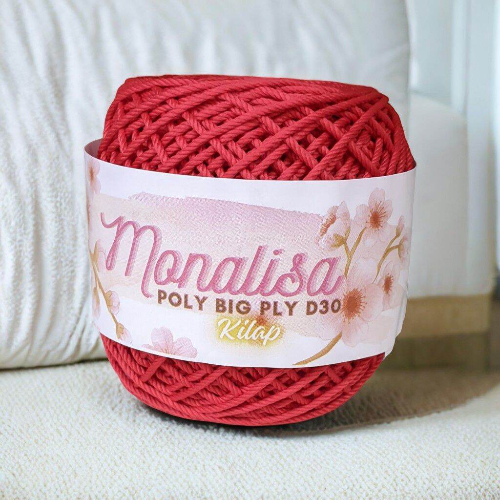BENANG RAJUT MONALISA D30 SERI MERAH