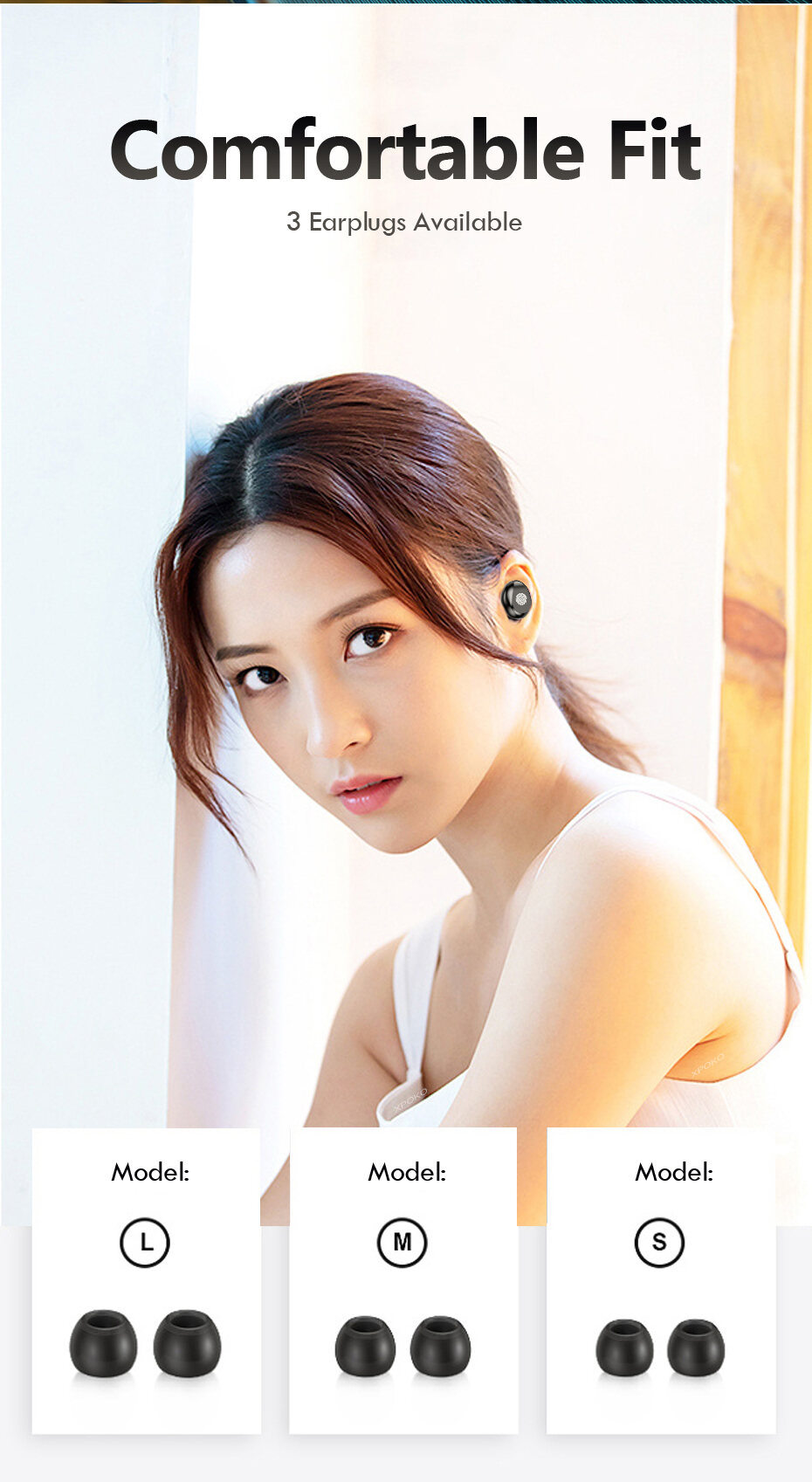 Headset Bluetooth F9 Tws Wireless Earphone Bluetooth Full Bass Stereo Earbuds Olahraga Hifi In Ear Mic dengan Mikrofon untuk semua perangkat. 