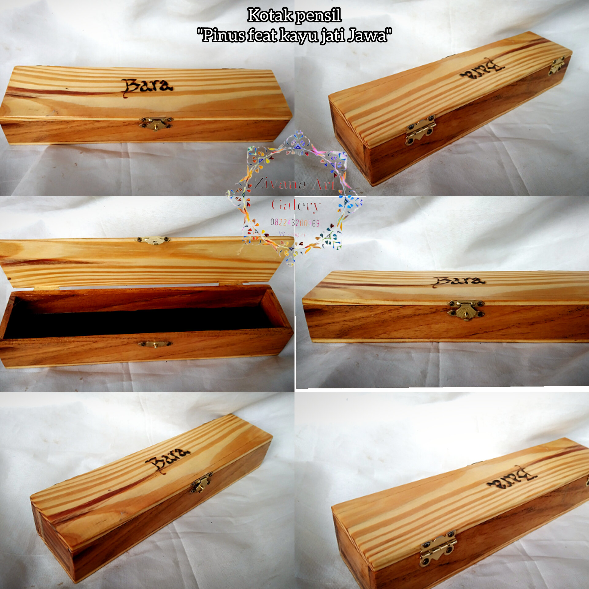kotak pensil / kotak organizer/ bebas custom nama