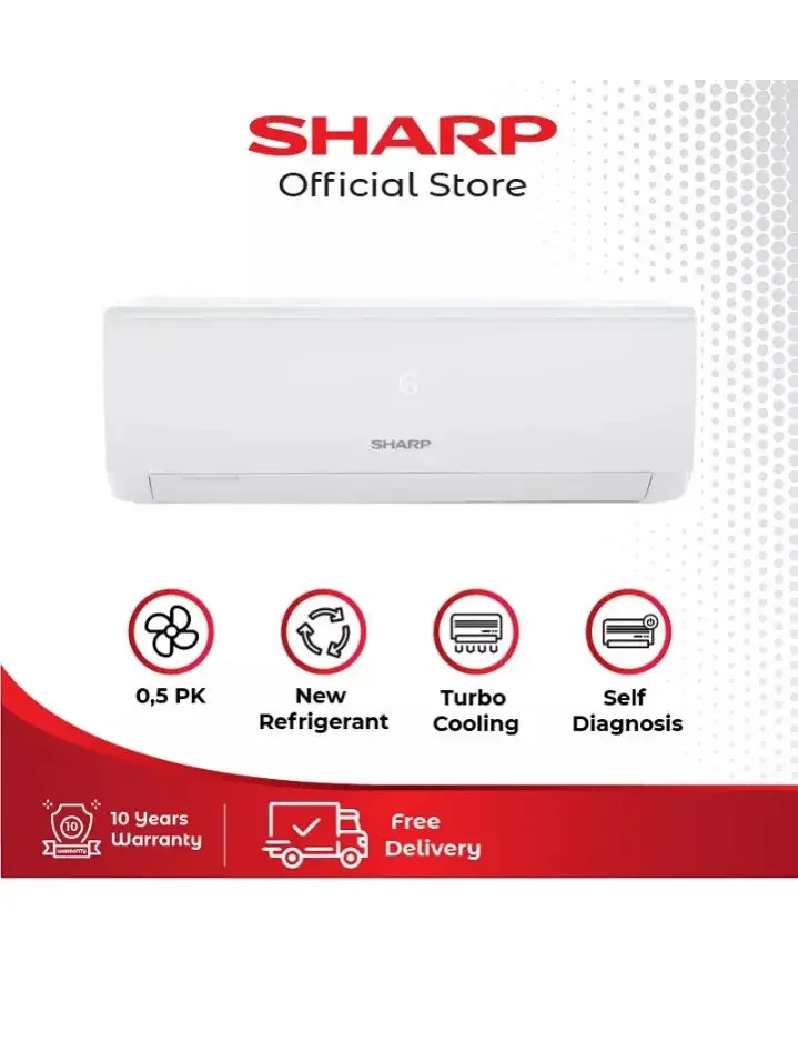 SHARP AC 1/2 PK - AH-A5UCY [Indoor + Outdoor Unit Only]