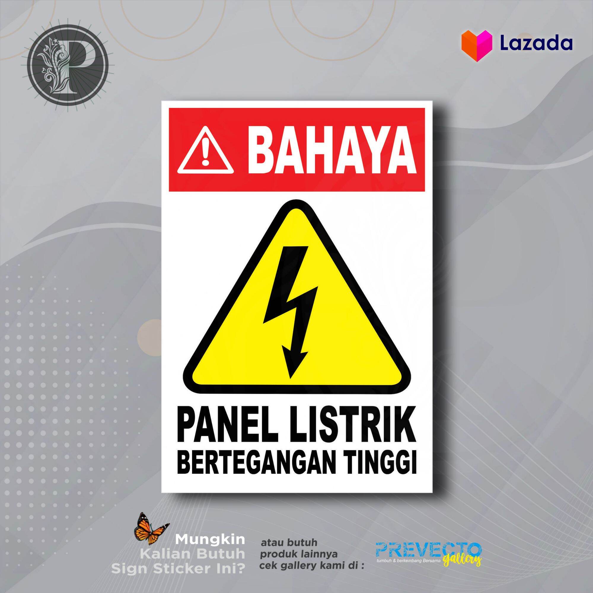 Sticker Safety Sign K3 Rambu Bahaya Panel Listrik Tegangan Tinggi Lazada Indonesia