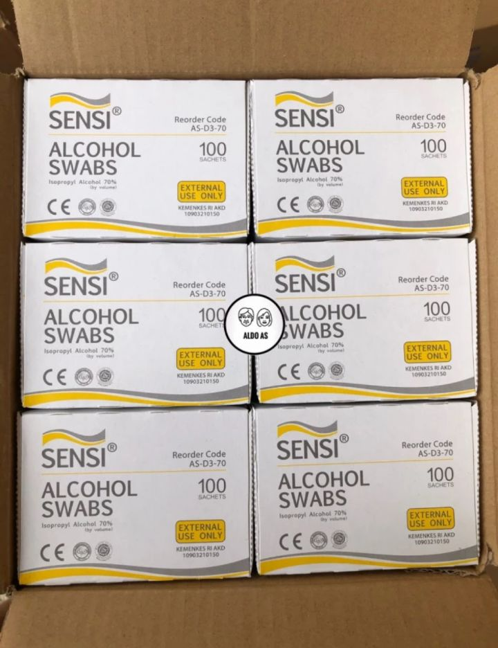 Sensi Alcohol Swabs Box Isi Pcs Lazada Indonesia