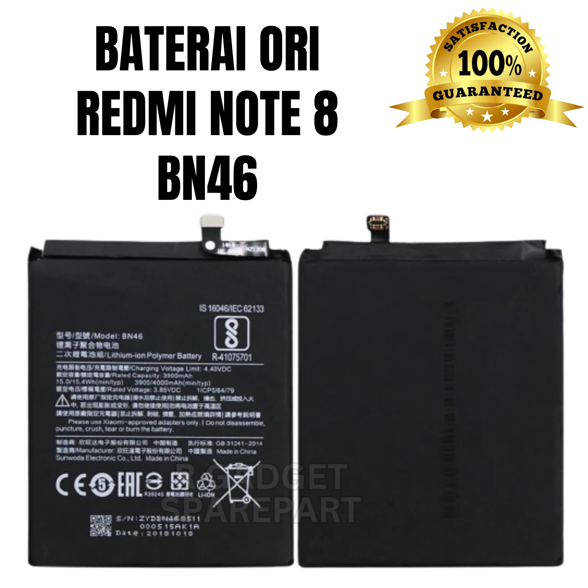 Lithium Ion Redmi Note Battery Rate Original Mi Redmi Note Pro