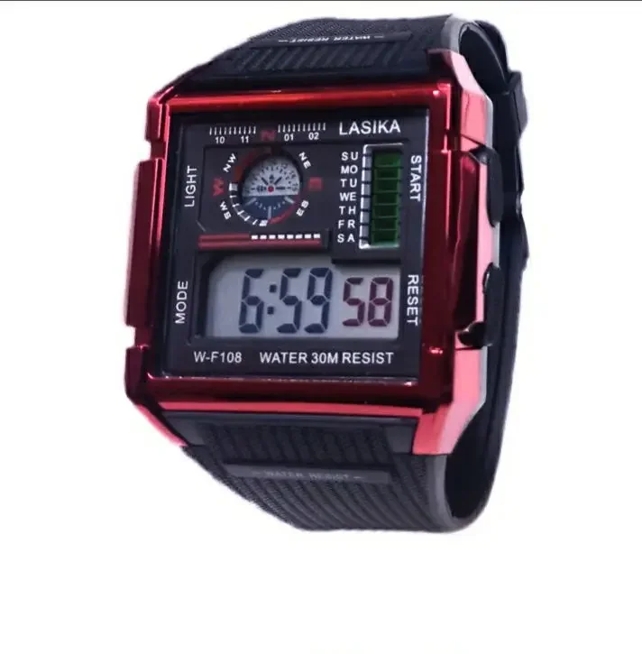 jam tangan cowok/jam digital lasika 108