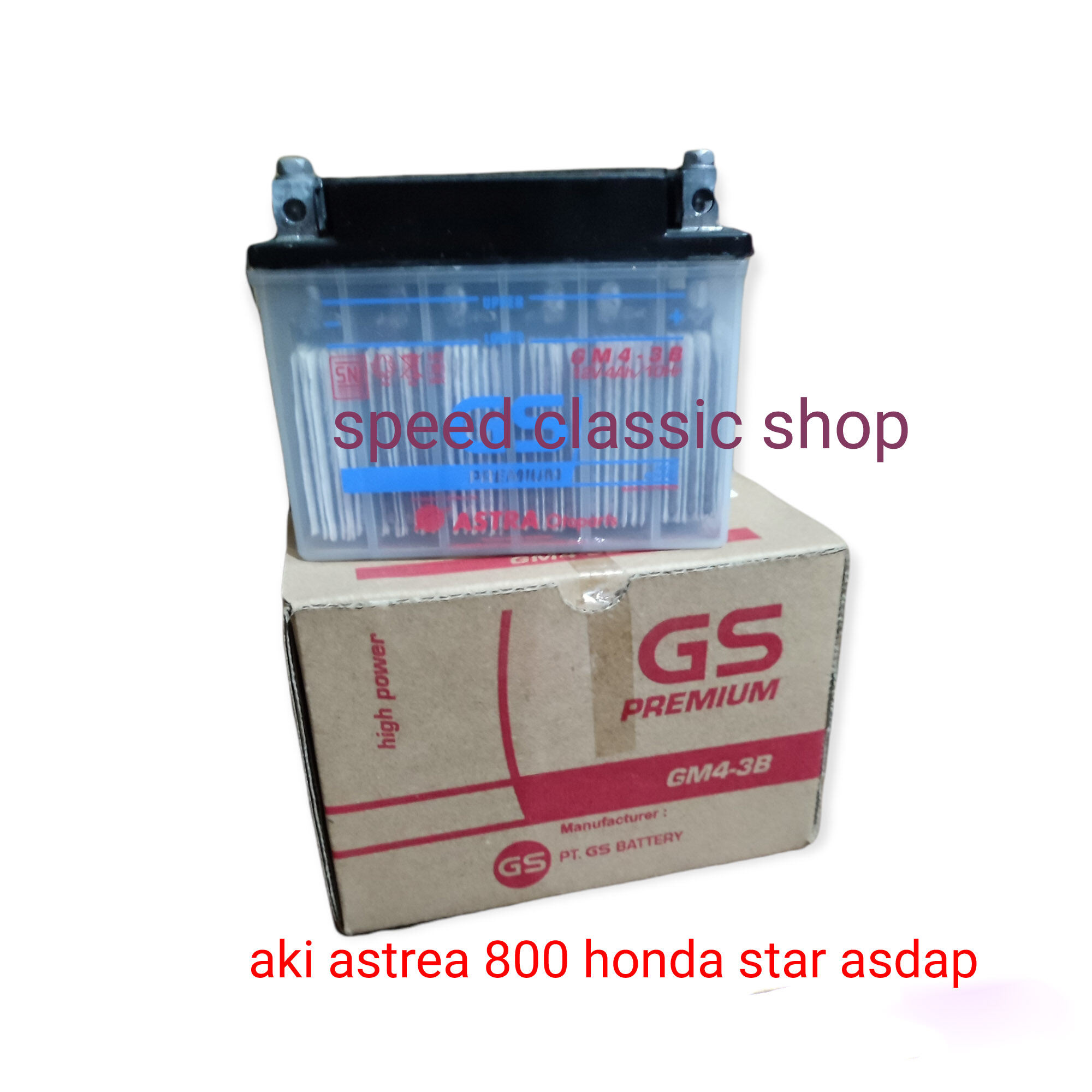 aki motor astrea 800 accu honda astrea star aki GM4-3B GS premium