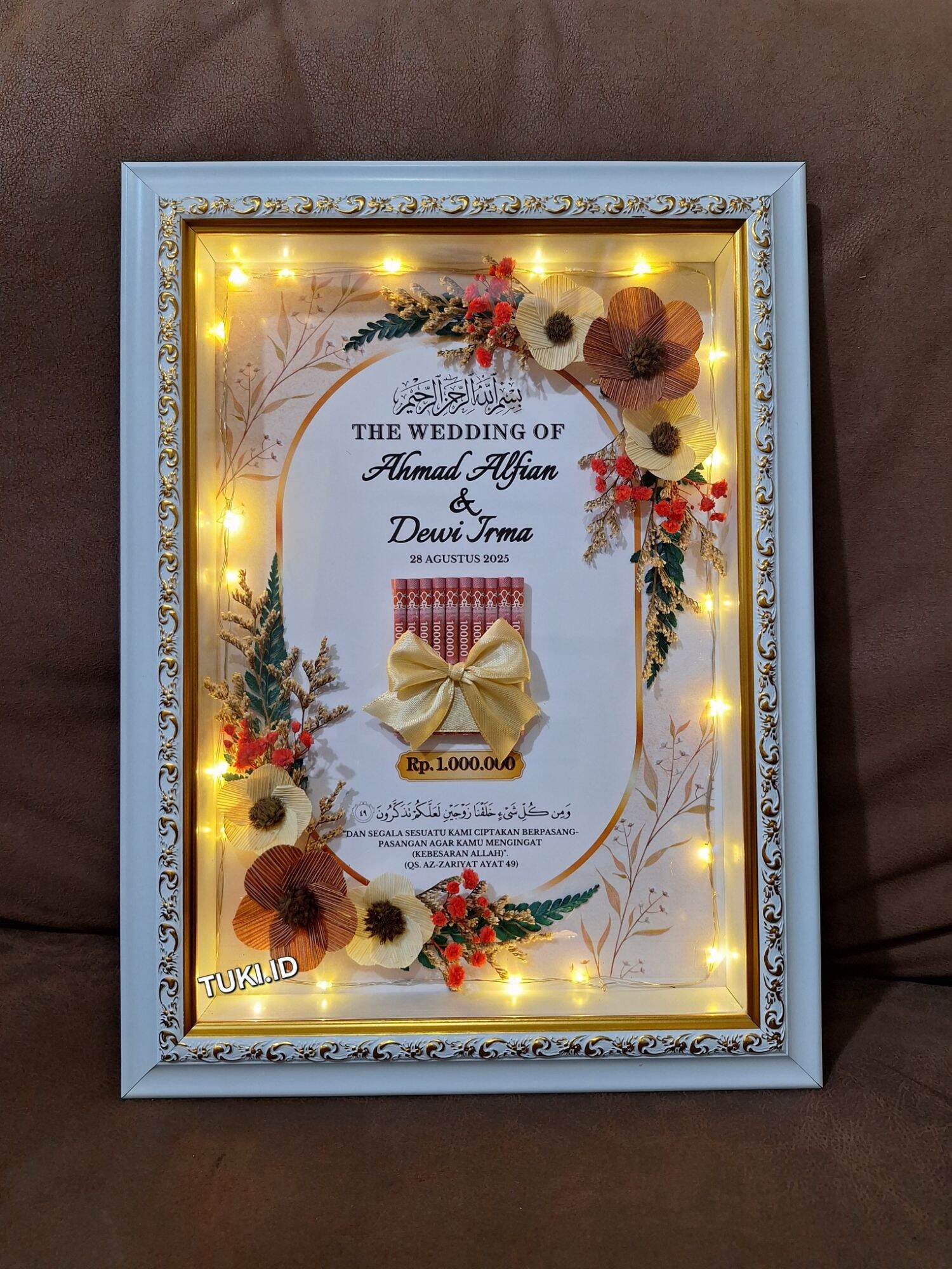 Rustic 3D dowry frames Gold List/pernikahan bridal frames/pernikahan symbolic dowry frames/3D frames c…