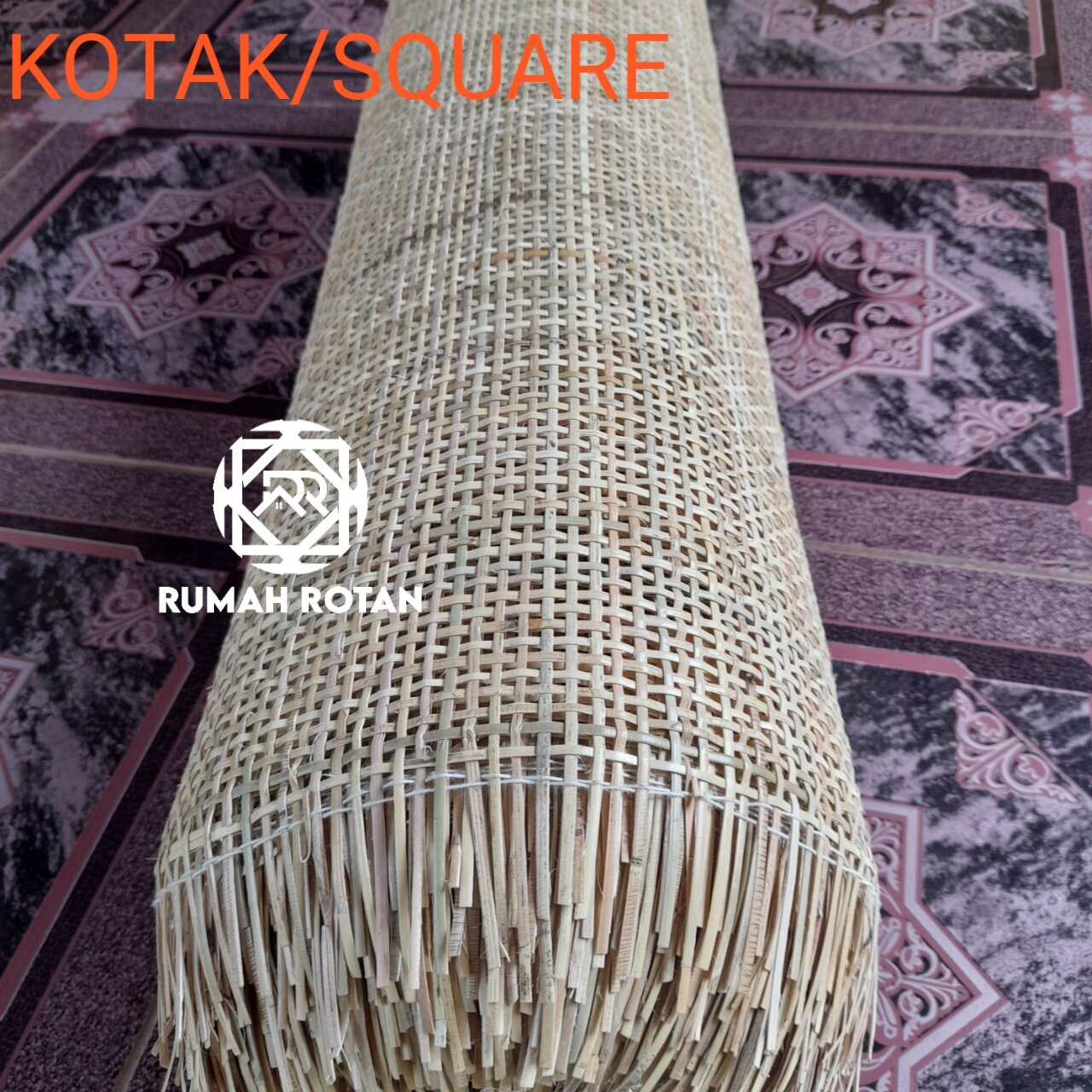 Anyaman rotan motif kotak / square 60cm