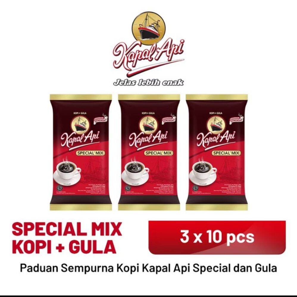 Kapal Api Coffee Package 3 Plans 30 Sachets 23 Grams