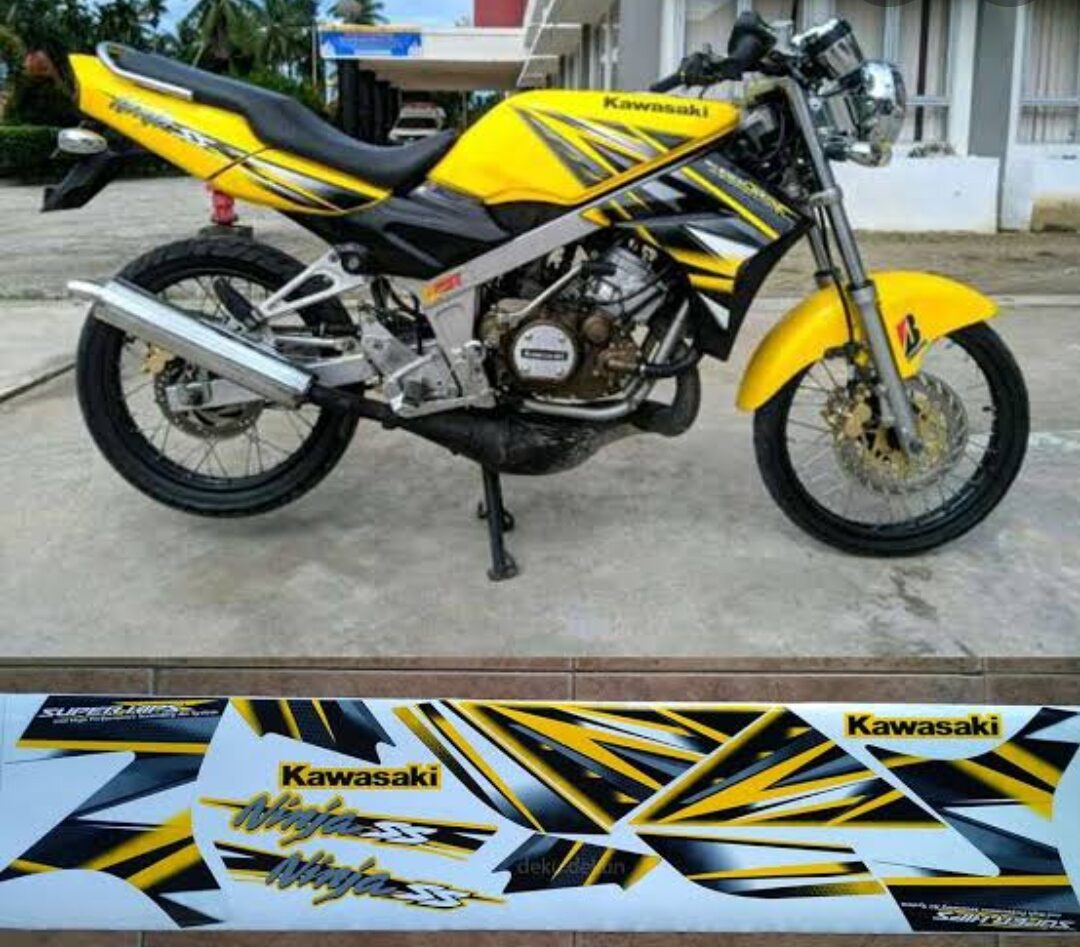 Strip Striping list body sticker Kawasaki Ninja SS kuning | Lazada