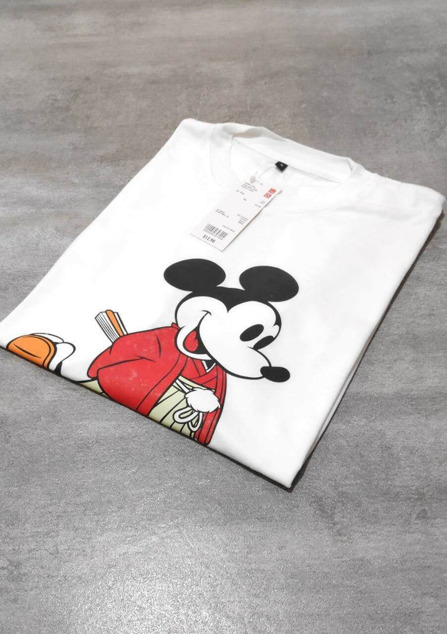 KAOS UNIQLO X DISNEY MICKEY MOUSE WHITE 
