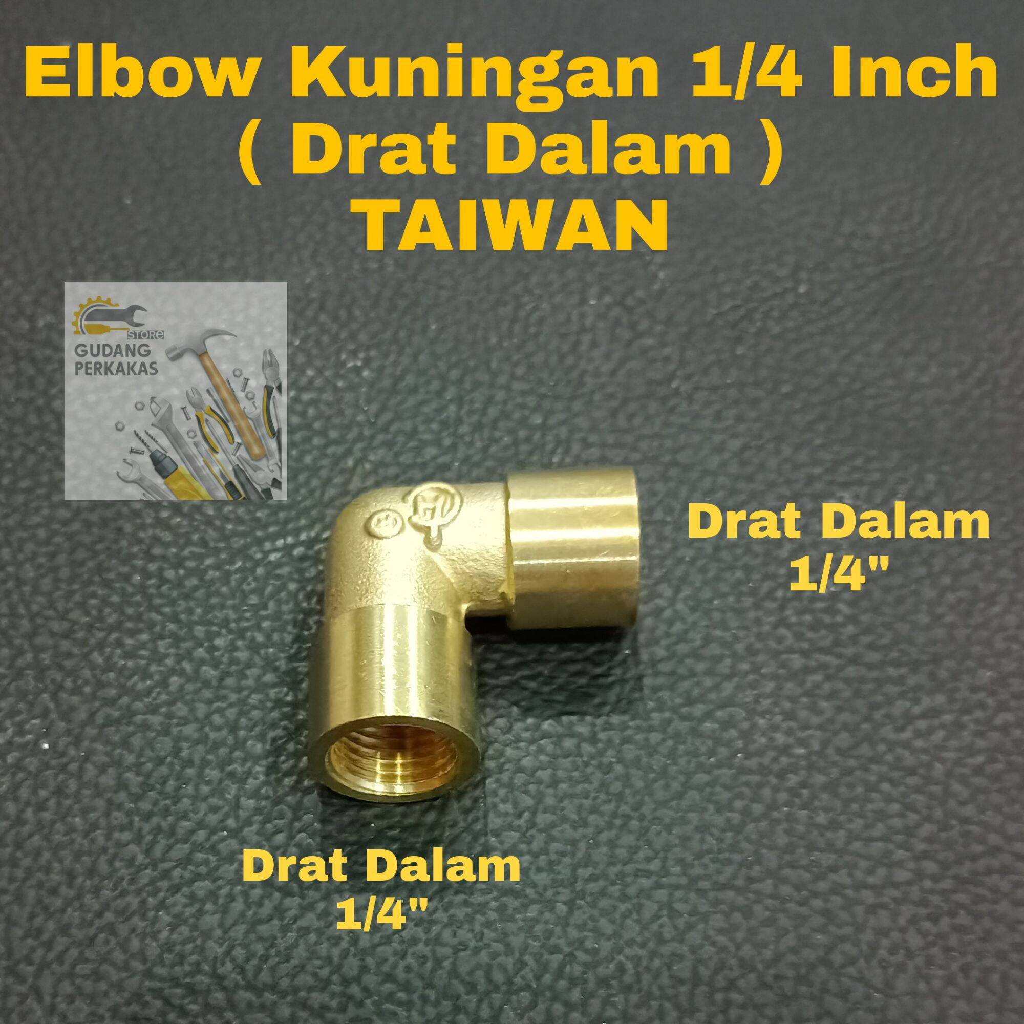 Elbow Drat Dalam Taiwan Nepel L Elbow Kuningan Female Inch Lazada Indonesia