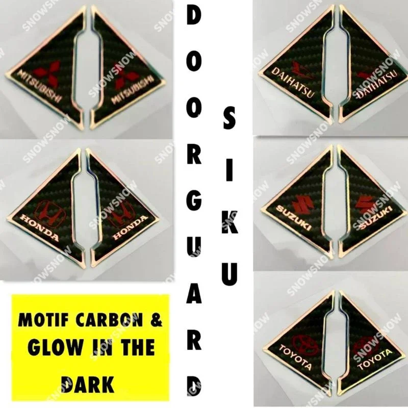 Door Guard Siku Carbon Glow In The Dark Mobil Universal Toyota Mitsubishi Daihatsu Honda Suzuki Harga 25,000 rupiah*Gratis Ongkir