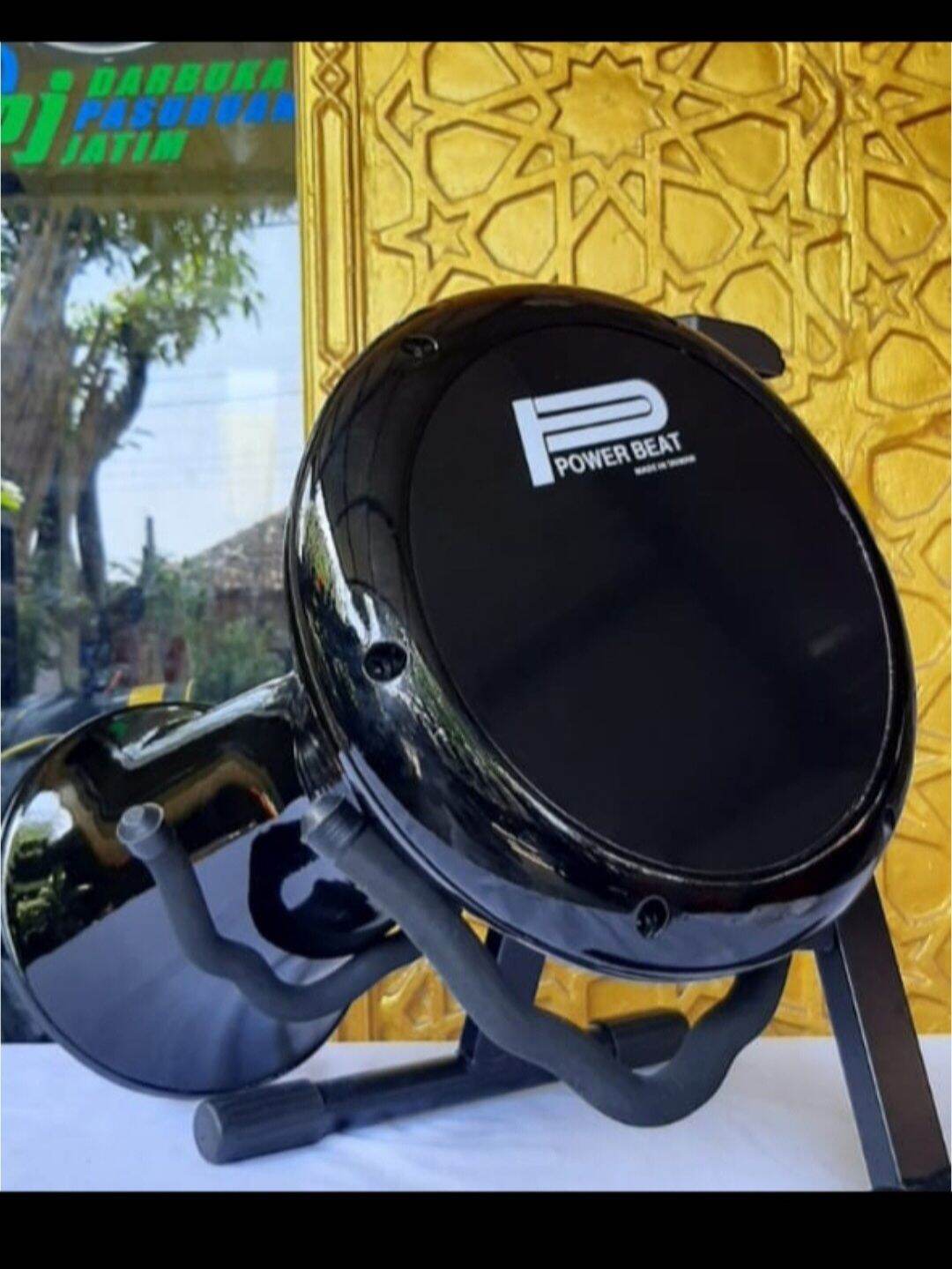 darbuka almunium BIRU LAUT 8 inchi fullsett tas dan kunci l