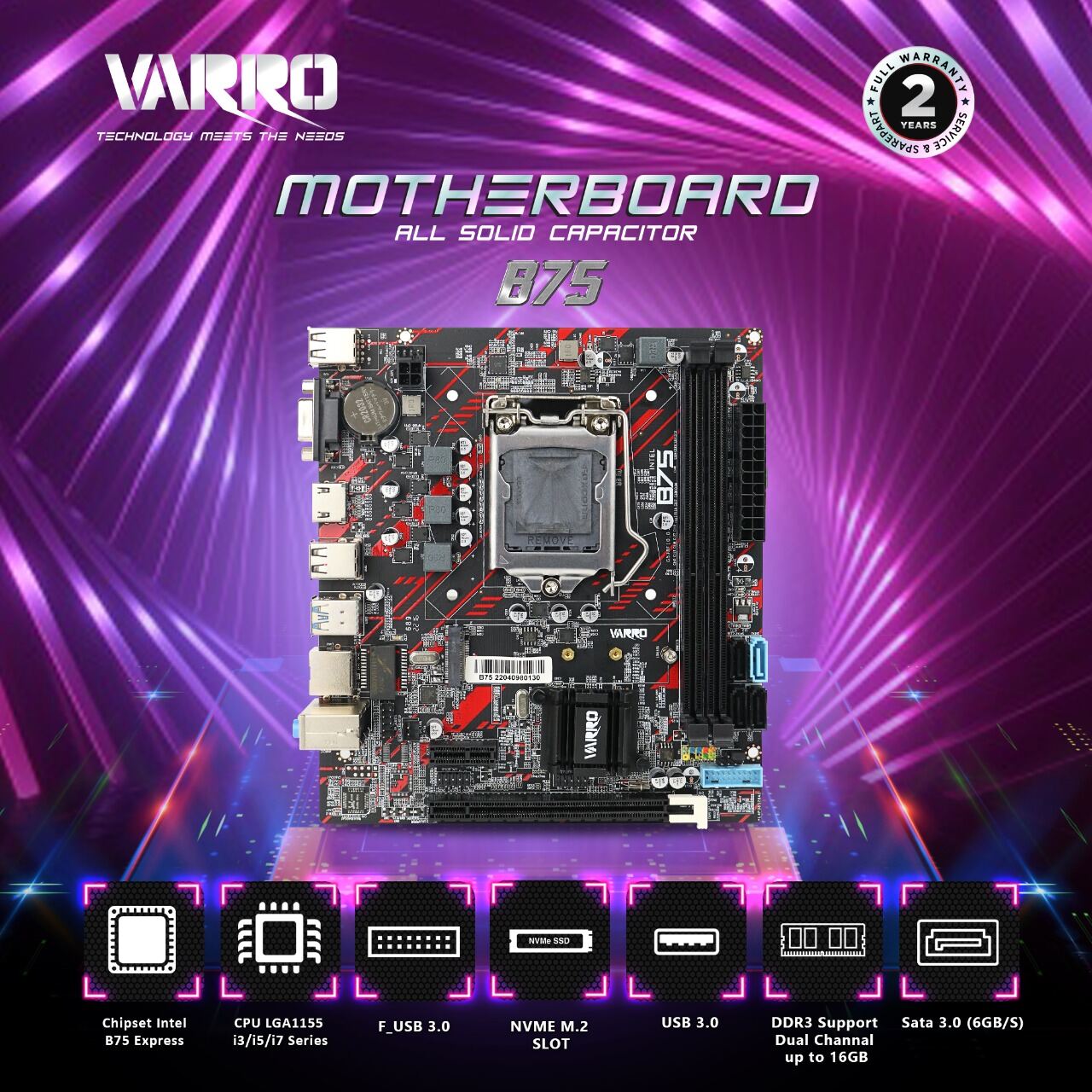 MOTHERBOARD VARRO H61V-R PLUS | Lazada Indonesia