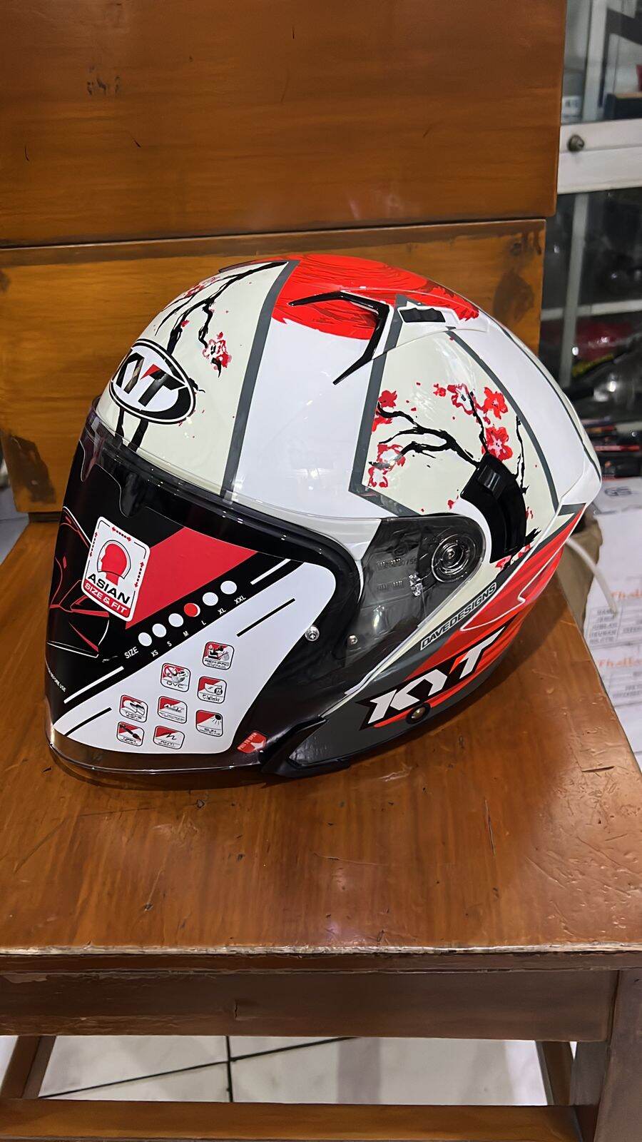 Helm KYT NFJ Xavi Sakura Original Helm Half Face Kyt Helm Kyt